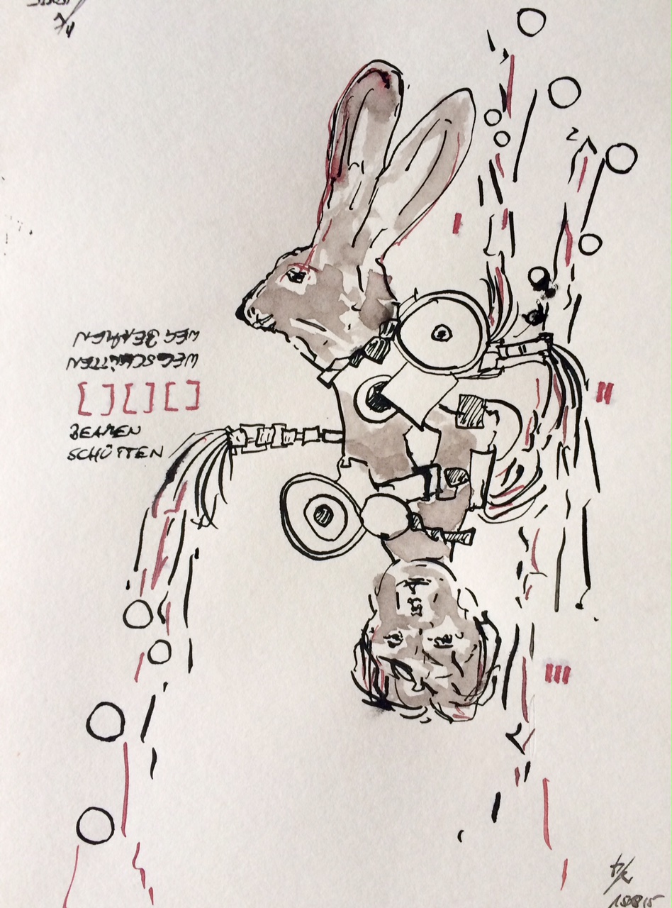 Weggegossen No. 15  (c) Zeichnung von Jürgen Küster